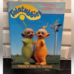 Vintage 1998 Teletubbies Coloring Activity Book Dipsy’s Day To Dance New Unused